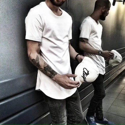 2026 MRMT High Street Arc Hem Mens T Shirt High Quality Cotton Men T-Shirt Lengthened Over Size Man Tops Tees For Male Tshirt