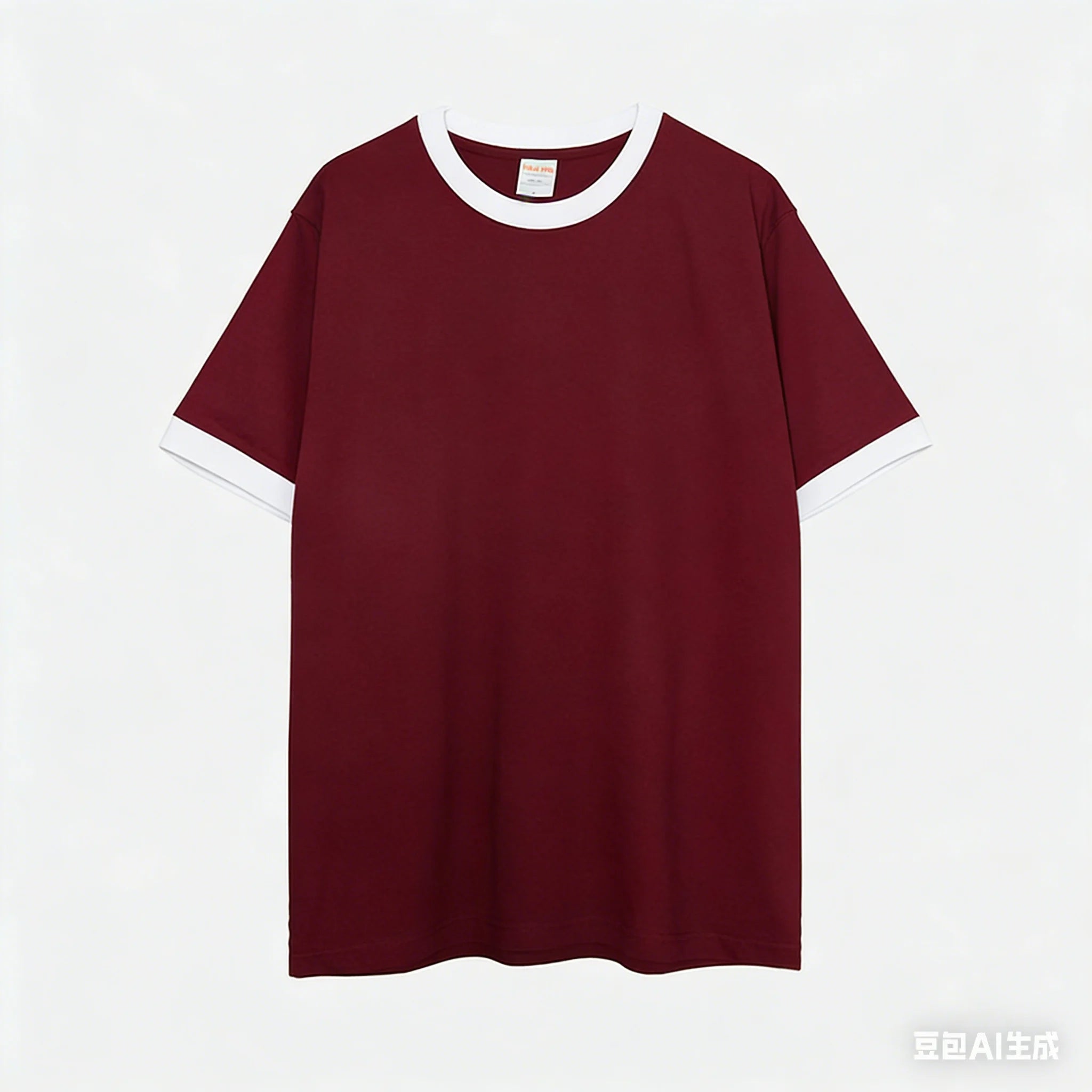 230G Heavy Cotton Contrasting Men T-shirt Short-sleeved Splicing Men's T shirt Youth Bottoming Tops Tees Shirt