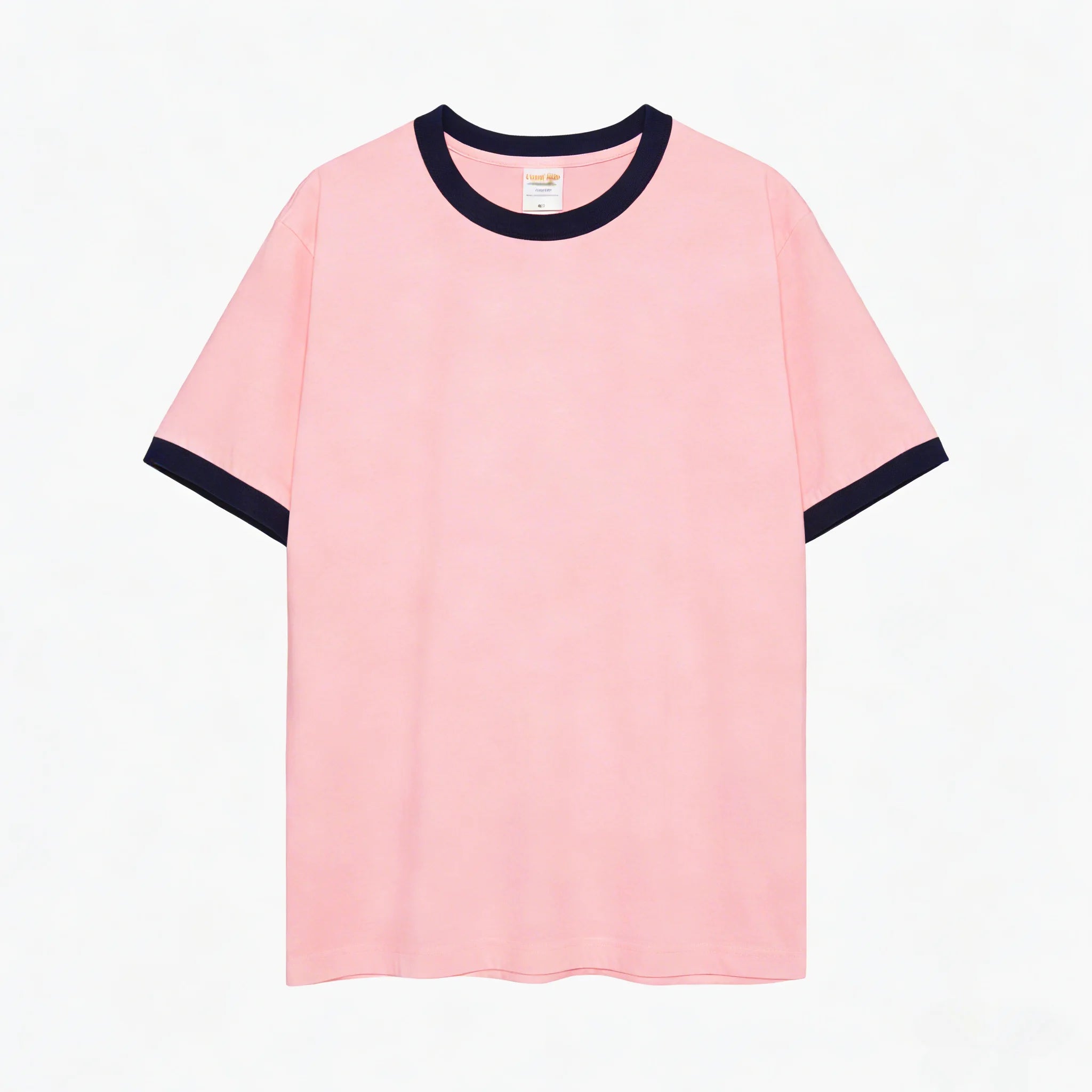 230G Heavy Cotton Contrasting Men T-shirt Short-sleeved Splicing Men's T shirt Youth Bottoming Tops Tees Shirt