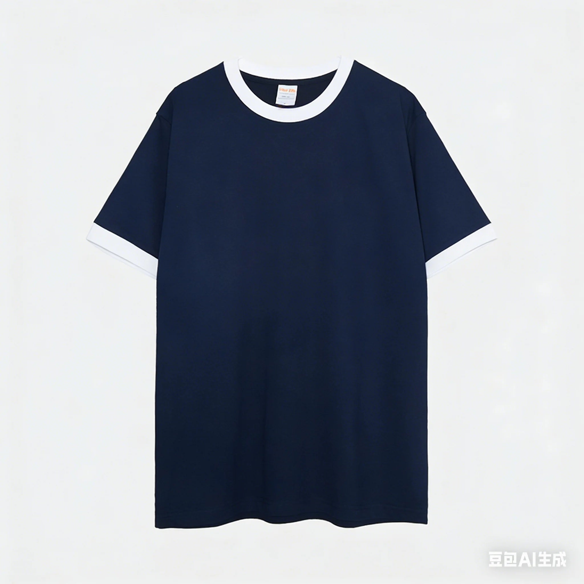 230G Heavy Cotton Contrasting Men T-shirt Short-sleeved Splicing Men's T shirt Youth Bottoming Tops Tees Shirt