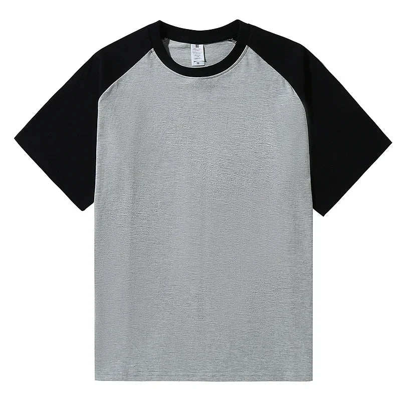 New 220g Men's T-shirts Heavy-Duty Pure Cotton Shoulder-Plugged Short-Sleeved Men T Shirt Color Bottoming Man Tee Shirt