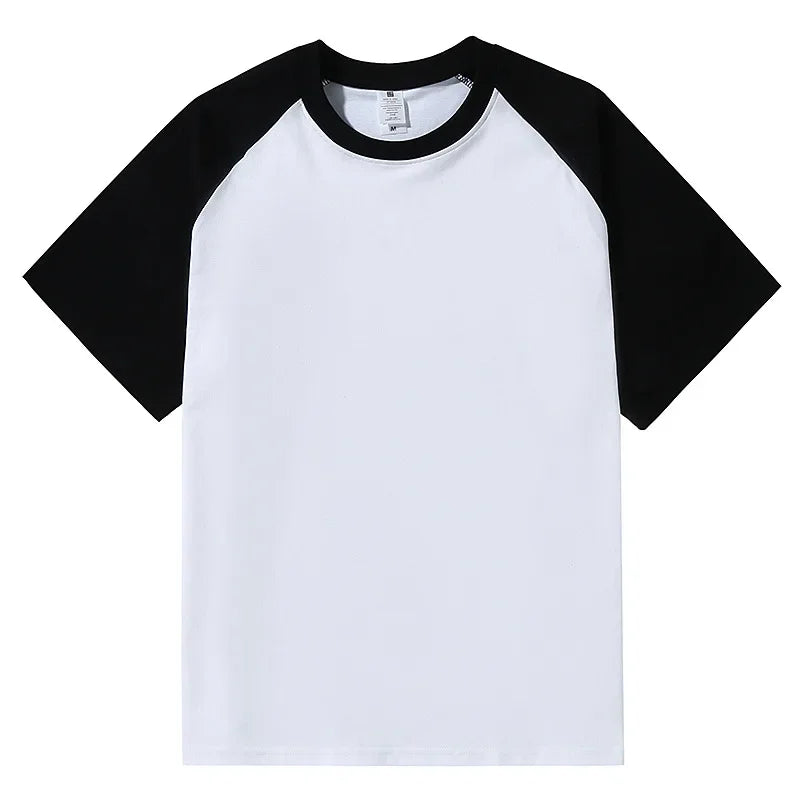 New 220g Men's T-shirts Heavy-Duty Pure Cotton Shoulder-Plugged Short-Sleeved Men T Shirt Color Bottoming Man Tee Shirt