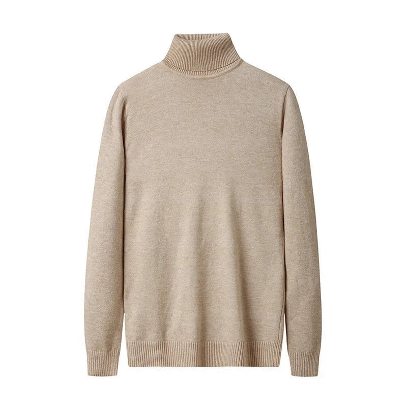 2026 New Men's Knitwear Sweater Korean Men's Sweater Pullover Long Sleeve Fashion Urban High Collar Trend