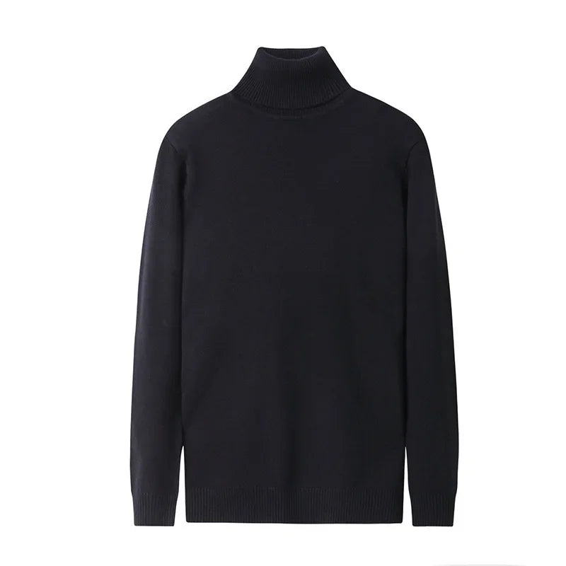2026 New Men's Knitwear Sweater Korean Men's Sweater Pullover Long Sleeve Fashion Urban High Collar Trend