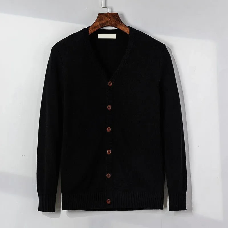 2026 New Men's T Shirt Fashion Youth V-Neck Sweater Knitting T-shirt for Male Casual Tops Cardigan Sweater Tshirt