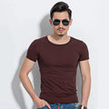 Men's T Shirt Short Sleeve Men T-Shirt O-Neck Slim Solid Color Half Sleeved Man Tops Tee Shirt For Male 2026 MRMT