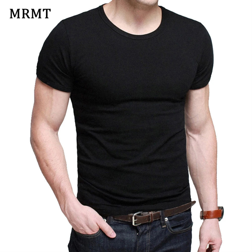 Men's T Shirt Short Sleeve Men T-Shirt O-Neck Slim Solid Color Half Sleeved Man Tops Tee Shirt For Male 2026 MRMT