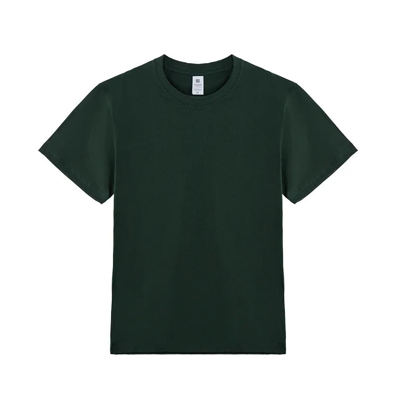 Pure Cotton 230g Heavy Short-sleeved 2026 New T-shirt Solid Color Loose Heavy Summer Casual Bottoming Shirt T-shirt