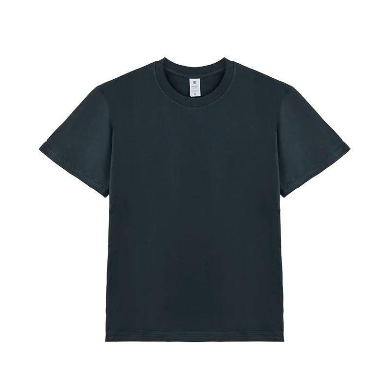 Pure Cotton 230g Heavy Short-sleeved 2026 New T-shirt Solid Color Loose Heavy Summer Casual Bottoming Shirt T-shirt