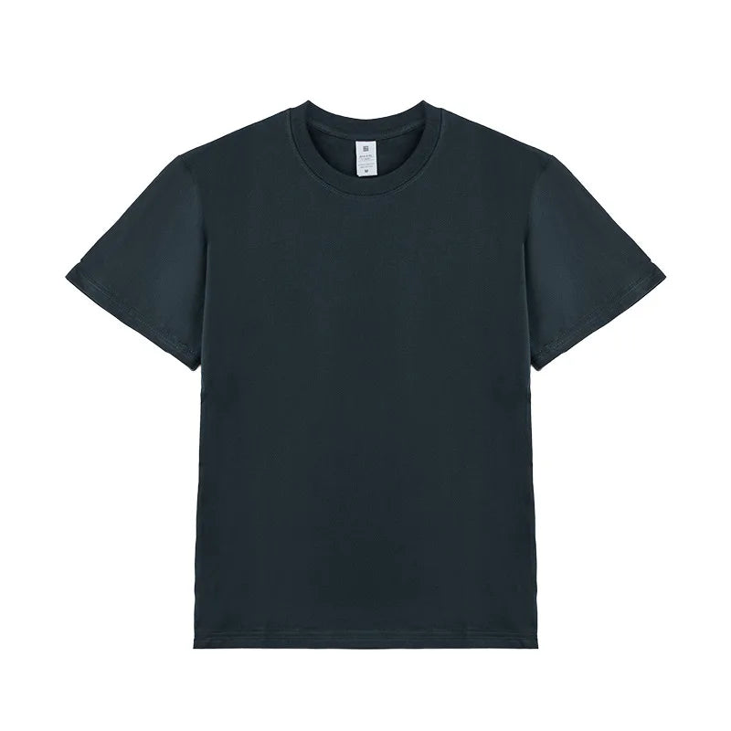 Pure Cotton 230g Heavy Short-sleeved 2026 New T-shirt Solid Color Loose Heavy Summer Casual Bottoming Shirt T-shirt