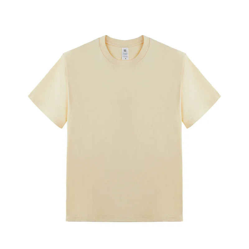 Pure Cotton 230g Heavy Short-sleeved 2026 New T-shirt Solid Color Loose Heavy Summer Casual Bottoming Shirt T-shirt
