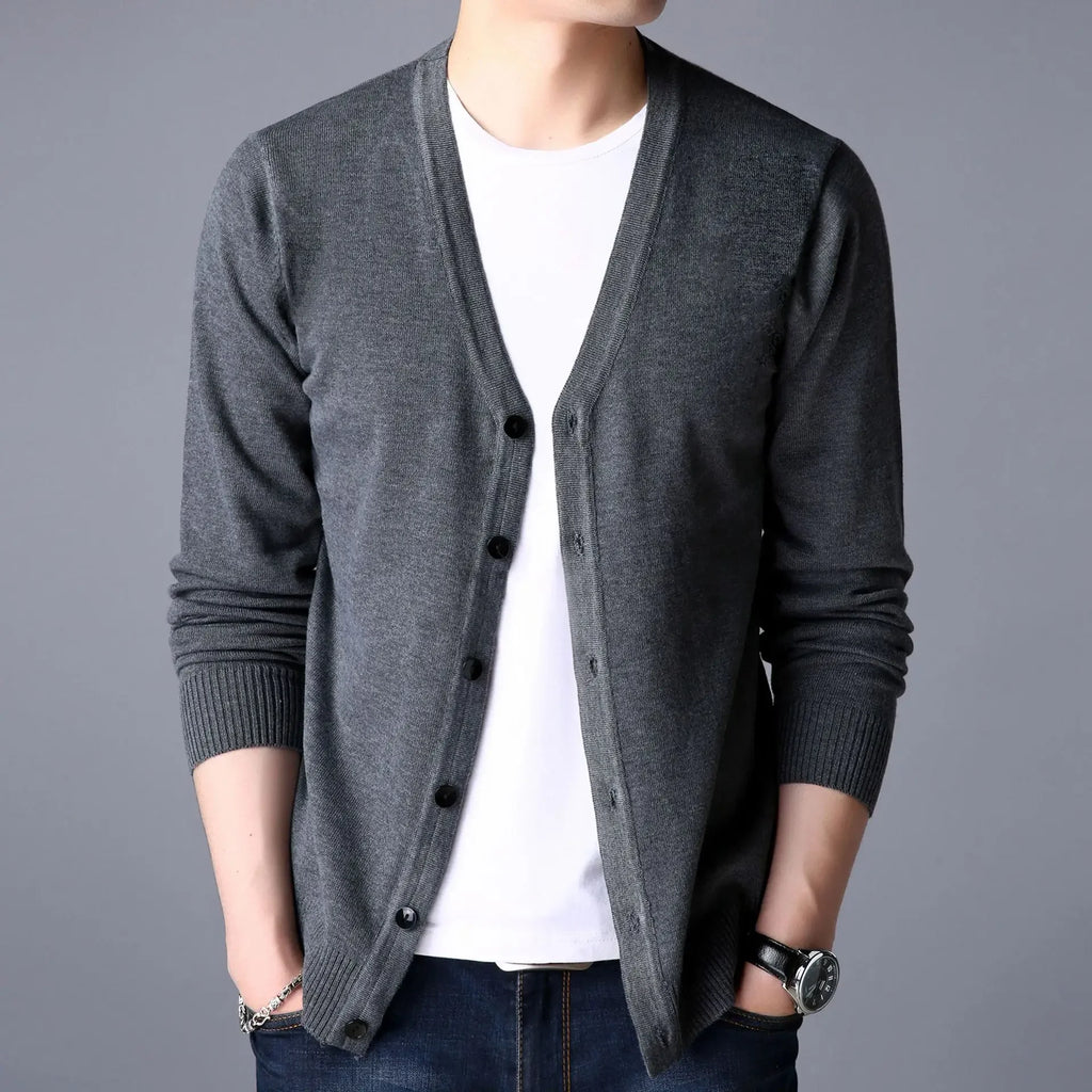2026 Men's Sweater Jacket Knitted Long Sleeve Overcoat for Male Cardigan Sweater Jacket Clothing