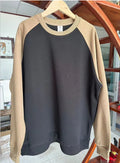 2026 New Shoulder Sleeves Contrasting Color Splicing Long-sleeved Men's Round Neck Sweatshirts Loose Jumper Men Pullover