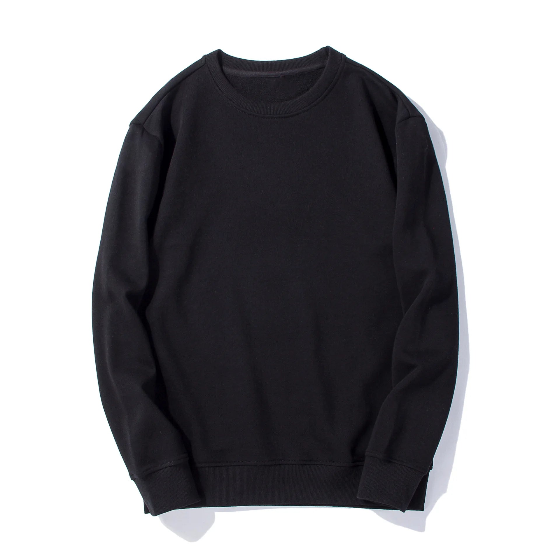 2026 New Men's Sweatshirts Tops Solid Color Men Round Neck Sweatshirts Jacket Long Sleeve Blank Man Cotton Sweater