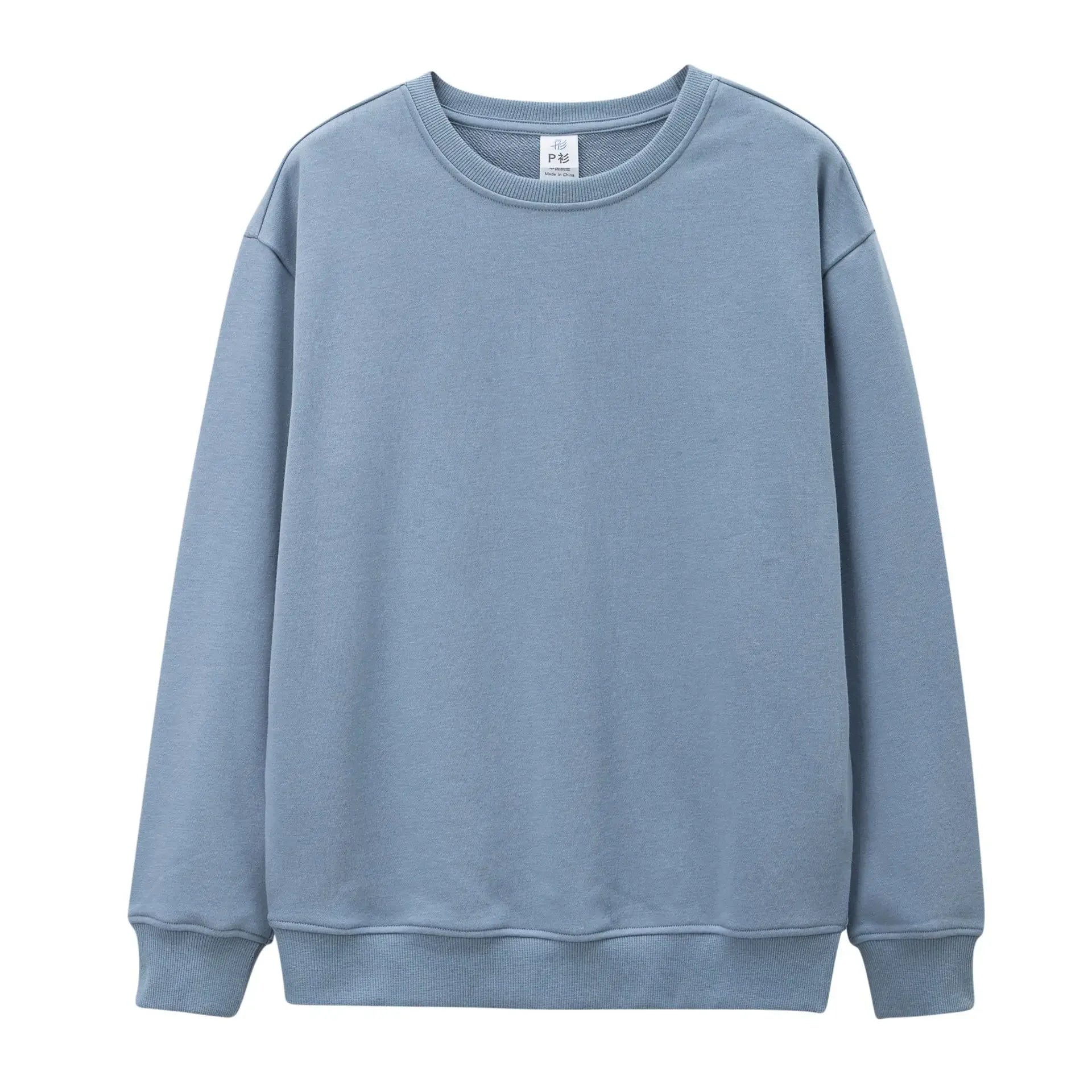 2026 New Men's Sweatshirts Tops Solid Color Men Round Neck Sweatshirts Jacket Long Sleeve Blank Man Cotton Sweater