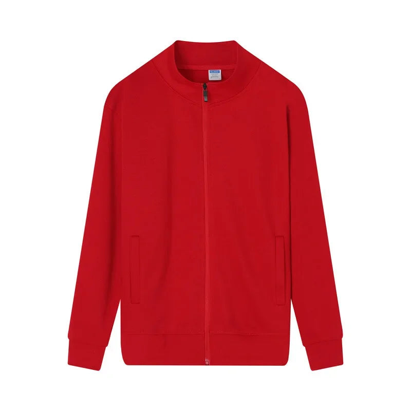 2026 New Men's Plus Velvet Stand Collar Fashion Casual Sweater Man's Wild Warm Jacket Top