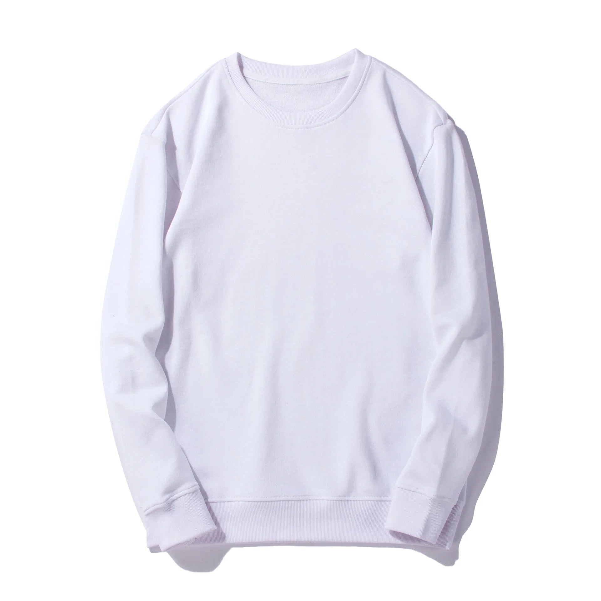 2026 New Men's Sweatshirts Tops Solid Color Men Round Neck Sweatshirts Jacket Long Sleeve Blank Man Cotton Sweater