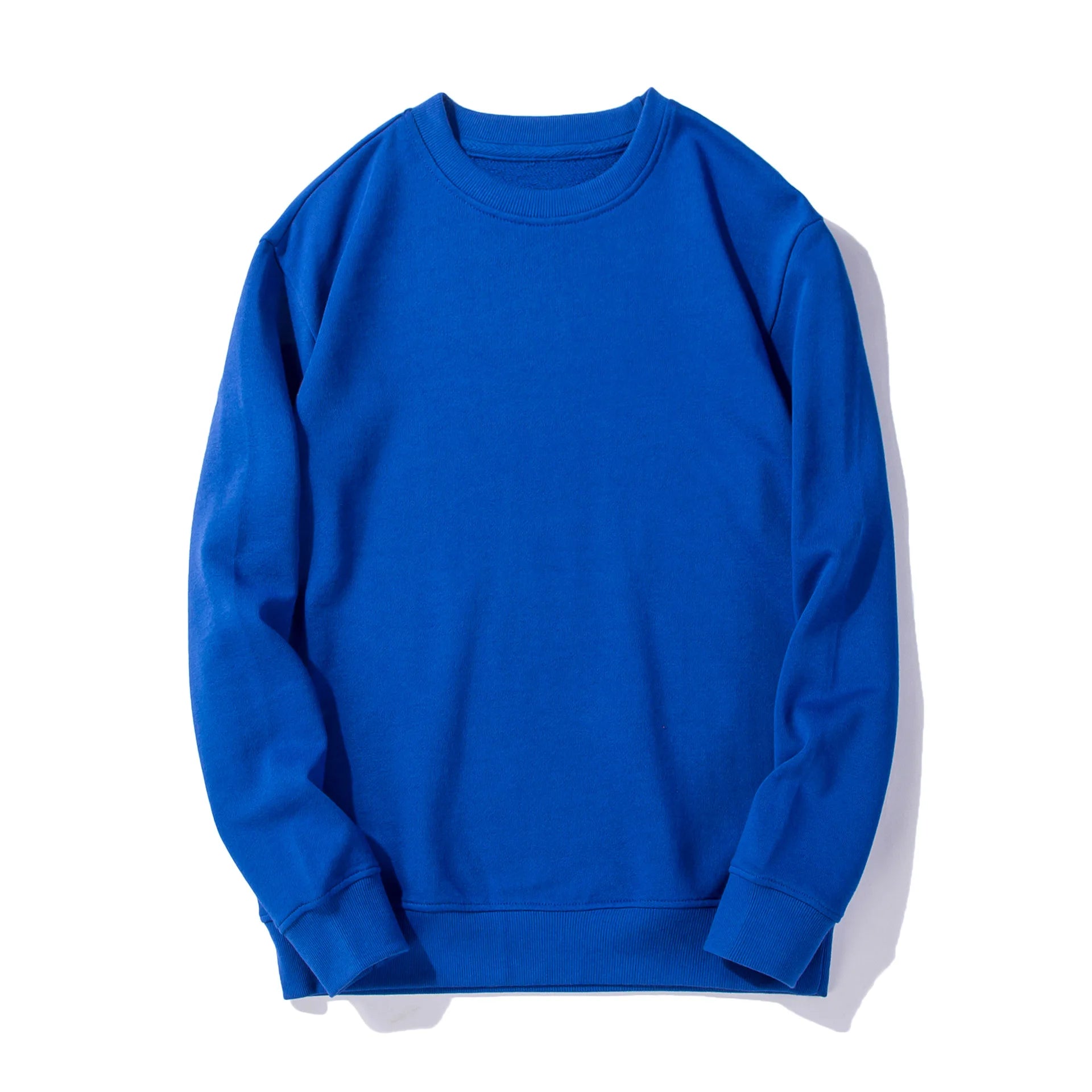 2026 New Men's Sweatshirts Tops Solid Color Men Round Neck Sweatshirts Jacket Long Sleeve Blank Man Cotton Sweater