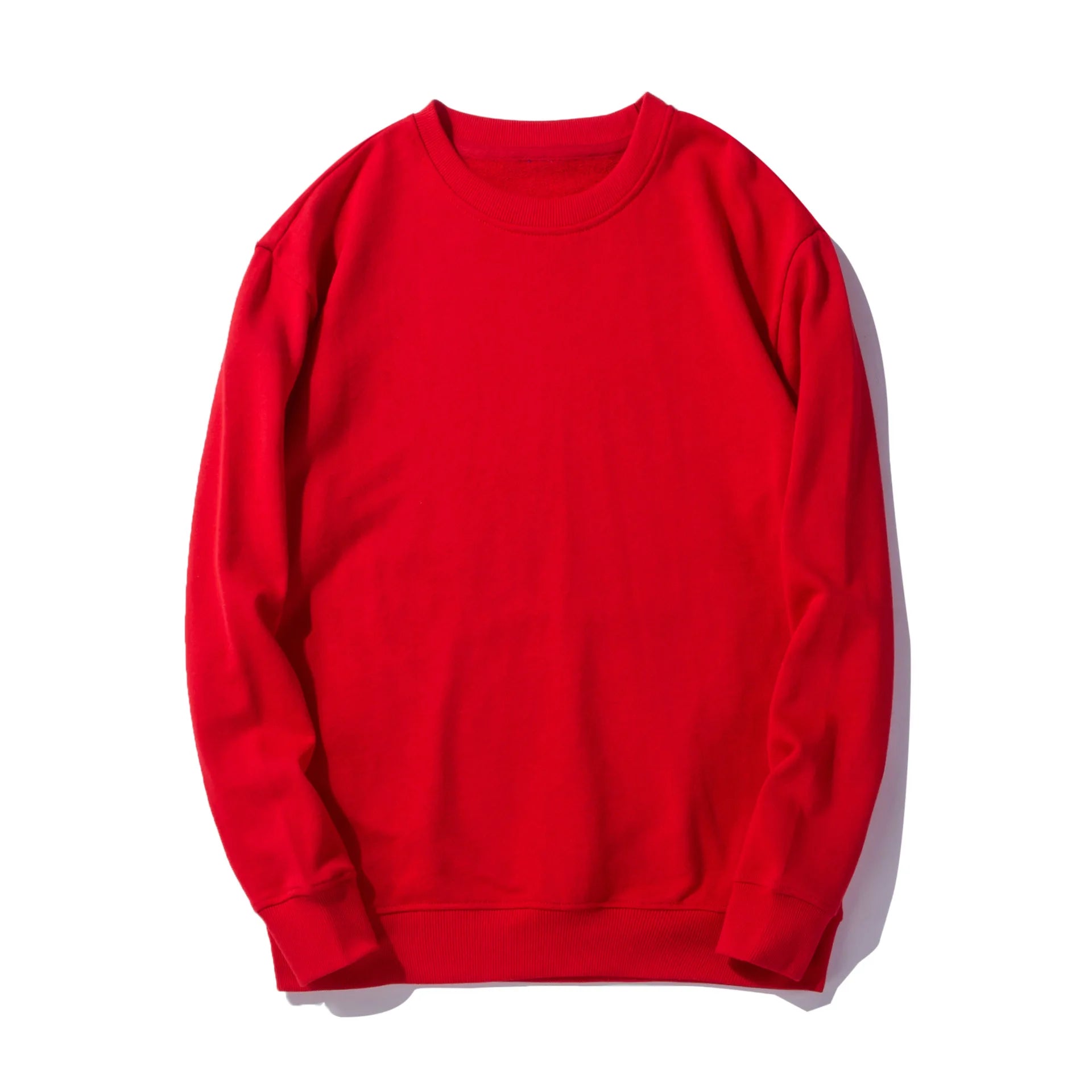2026 New Men's Sweatshirts Tops Solid Color Men Round Neck Sweatshirts Jacket Long Sleeve Blank Man Cotton Sweater